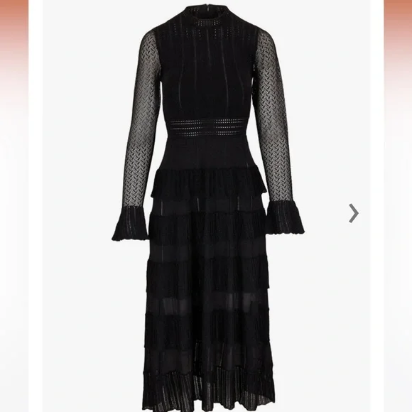 Lela Rose ruffle knit detail Piper Dress, size small, NWT - Picture 3 of 14